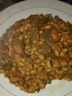 A picture of Pottage beans with liver.