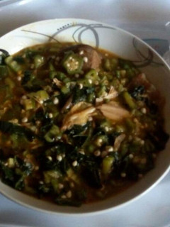 A picture of Okro soup.