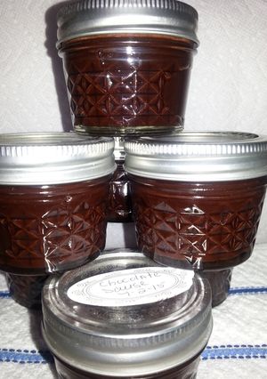 A picture of Homemade Chocolate Sause - For Canning.