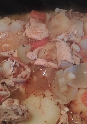 A picture of Chicken casserole (leftover roasted chicken).