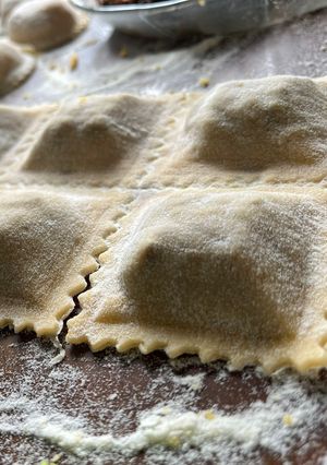 Una foto de 🥟 Ravioles caseros de carne desmenuzada