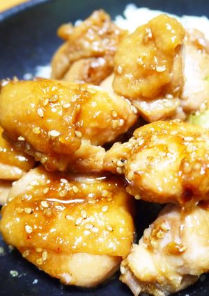 A picture of Sautéed and Marinated Chicken with My Special Sauce!.