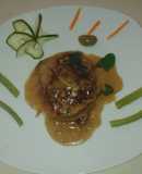 Filé miñón con salsa de champiñones