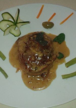 Una foto de Filé miñón con salsa de champiñones
