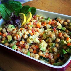 A picture of Healthy Summer Quinoa Chickpea Salad!.