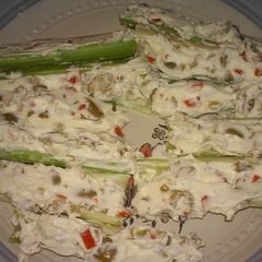 A picture of Cream cheese stuffed celery.