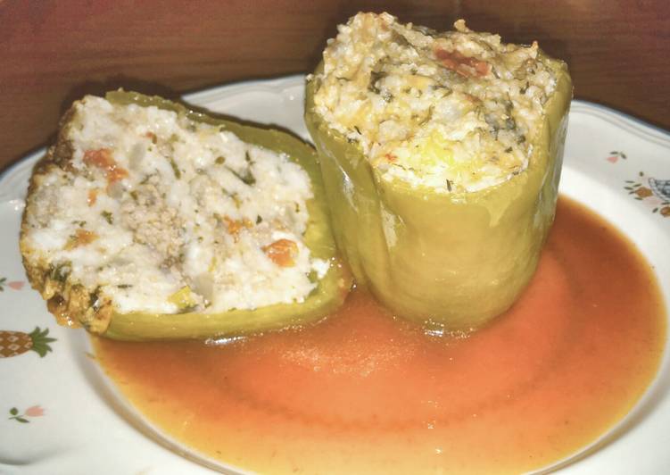 Recipe of Award-winning Holy Stuffed Bell Peppers O:-)