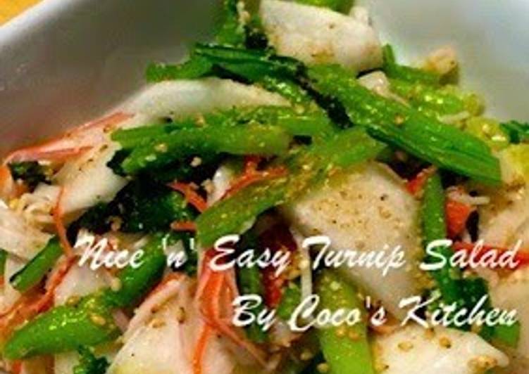 Recipe of Homemade Turnip Namul-style Salad with Sesame Oil