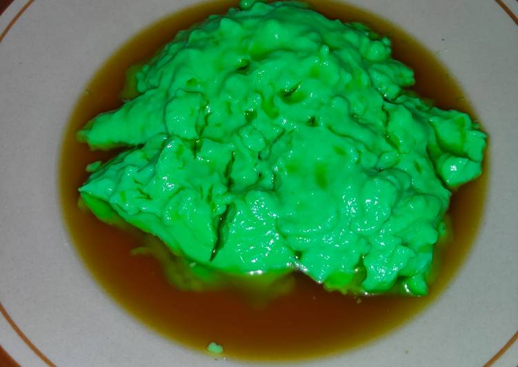 Masakan Unik Bubur sum-sum hijau no ribet Enak dan Sehat