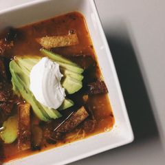 A picture of Chicken Tortilla Soup.