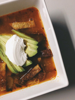A picture of Chicken Tortilla Soup.