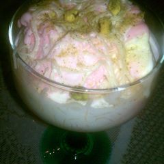 A picture of noodles ice cream.