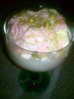 A picture of noodles ice cream.