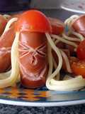 Children's Hotdog men with tomato hats