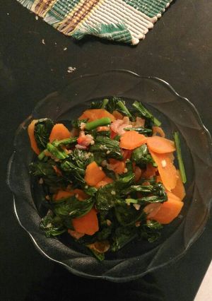 Foto resep Cah sawi wortel dengan ebi