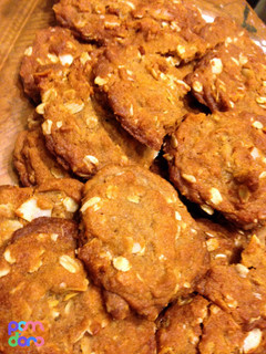 A picture of ANZAC biscuits.