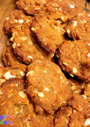 A picture of ANZAC biscuits.
