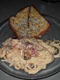 For the cheese and garlic lovers out there. My beaded chicken cheesy spaghetti