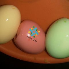 A picture of Coloured eggs.