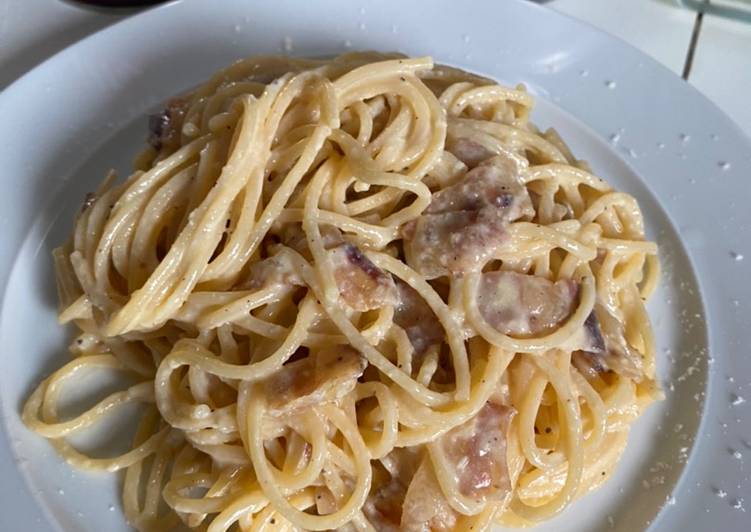 Recipe of Quick Pasta alla carbonara di Saj e Claudio
