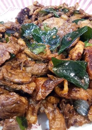 A picture of Kum Heong Fried Pork Meat.