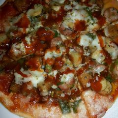Microwave Multi sausages Pizza A picture of Microwave Multi sausages Pizza.