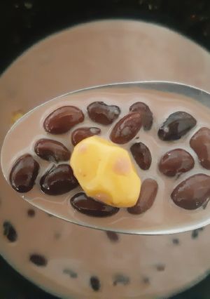 รูปของ บวดถั่วดำงอก (GABA Black Bean) แปะก๊วยนมถั่วเหลืองโกโก้