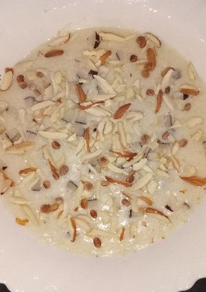 A picture of Talmakhana kheer.