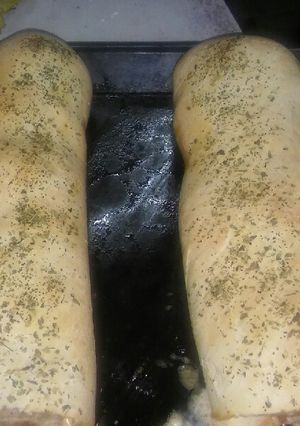 Una foto de Pizza arrollada