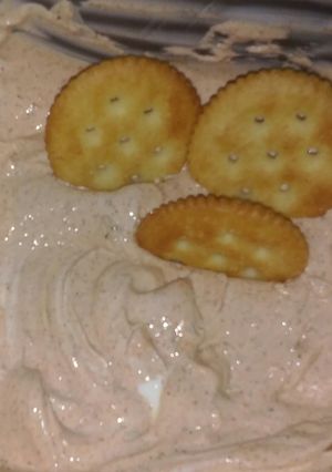 A picture of Taco ranch dip.