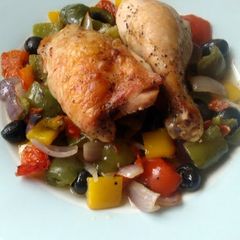 A picture of Vickys Mediterranean-Style Roast Chicken & Veg, GF DF EF SF NF.