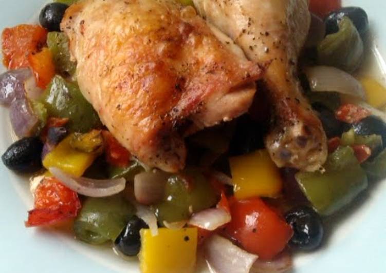 Recipe of Award-winning Vickys Mediterranean-Style Roast Chicken & Veg, GF DF EF SF NF