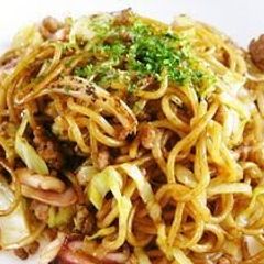 A picture of Ika Yakisoba (Panfried Noodles with Squid).