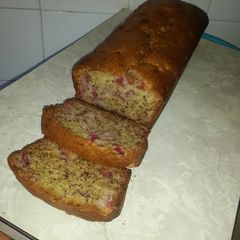 A picture of Strawberry banana bread.