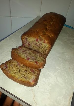 A picture of Strawberry banana bread.
