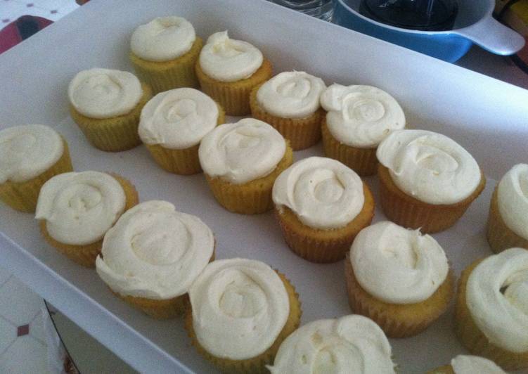 Recipe of Perfect Vanilla Buttermilk Cupcakes