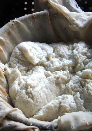 A picture of Homemade Ricotta.