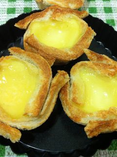 【簡易麵包蛋撻】 的食譜成品照片