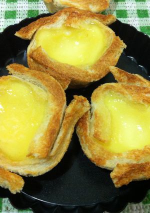 【簡易麵包蛋撻】 的食譜成品照片