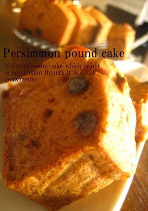 A picture of Persimmon Poundcake.