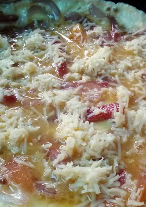 A picture of Spam Omelette with Fresh Herbs.