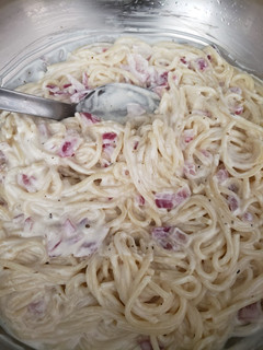 Una foto de Spaghetti con Salsa Alfredo