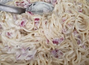 Una foto de Spaghetti con Salsa Alfredo