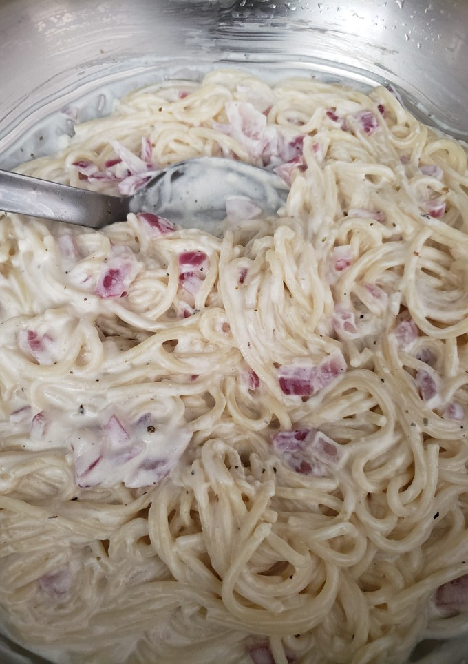 Una foto de Spaghetti con Salsa Alfredo