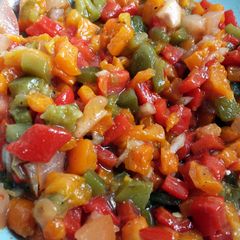 A picture of moroccan roasted peppers salad.