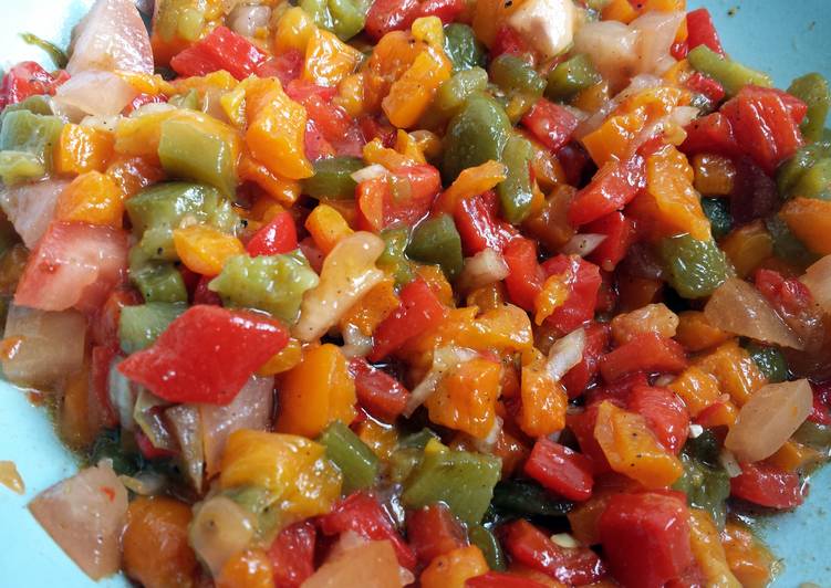 Simple Way to Prepare Homemade moroccan roasted peppers salad