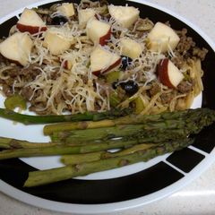 A picture of Stewz Meaty Apple Pasta.