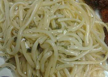 How To Cooking Recipe Linguine with parsley and pepper sauce Delicious Nutritious