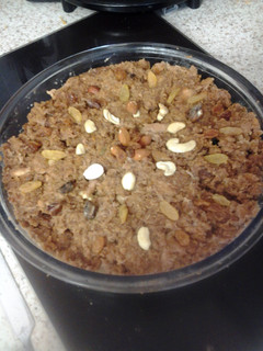 A picture of My Chocolate Chip Bread and Butter pudding ☺.
