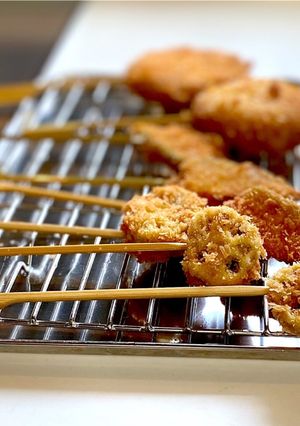 A picture of Skewered Fried Veggies: A Fun Twist on Classic Frying.
